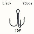thumbnail image 1 of 20pcs Fishing Treble Hooks, High Carbon Steel Fishing Hook, Strong Sharp Round Bend Fishing Hooks, Three Anchor Fishhook, Fishing Gear Equipment With Box For Saltwater & Freshwater (2/4/6/8/10#), 1 of 8