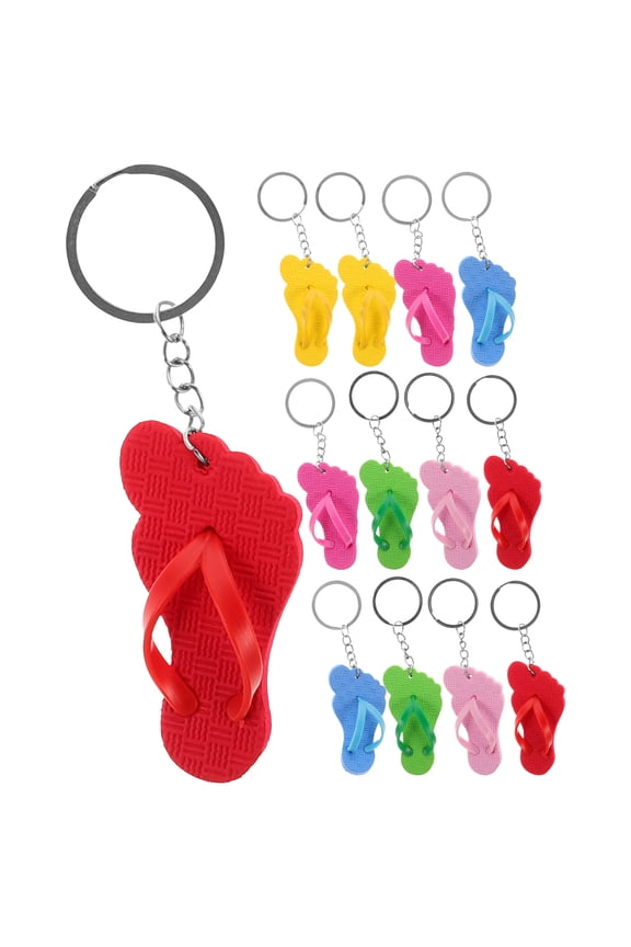 20pcs Flip Flop Keychains for Luau Beach Party