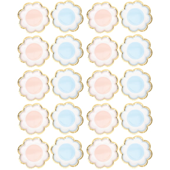 AURARMLET Disposable Paper Dessert Plates for Parties and Gatherings Assorted Color 20pcs