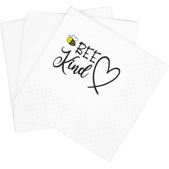 20pcs Funny Bee Quotes Cocktail Napkins, Bee Kind Saying Disposable Beverage Bar Paper Cocktail Napkins For Party Table Decor , 5x5" (Bee Kind) 5"x5"