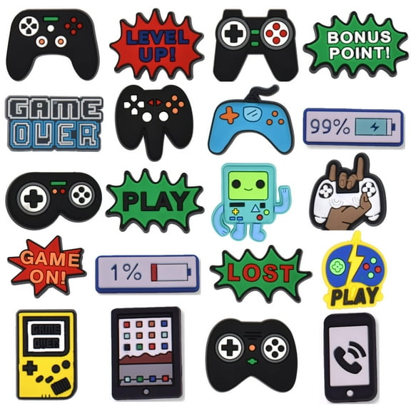 20pcs Game Controller Shoes Charms for Boys Pvc Shoe Decoration Charm Party Favors Gifts