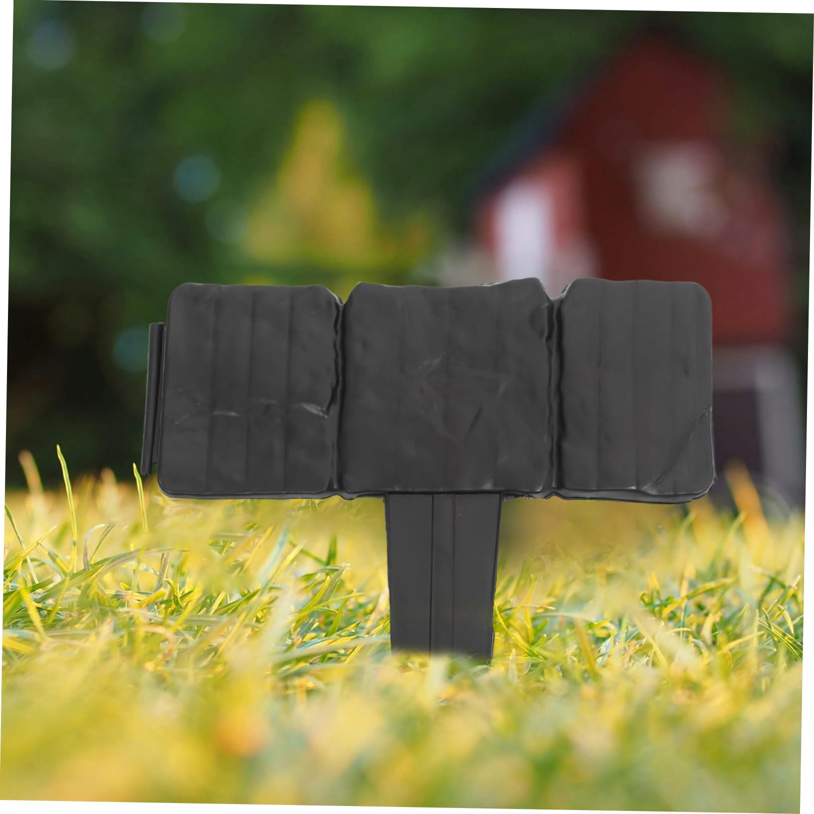 20pcs Garden Edging Border Faux Stone Form Design -deform Garden Edging Border, Garden Landscape Edging Border Yard Supply, Black