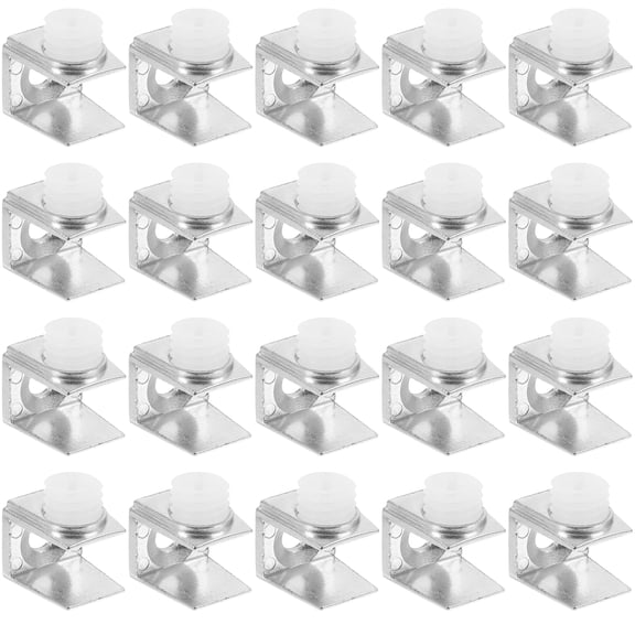 20pcs Glass Bracket Glass Clip Fixed Bracket Glass Shelf Brackets Bathroom Glass Fixing Clips