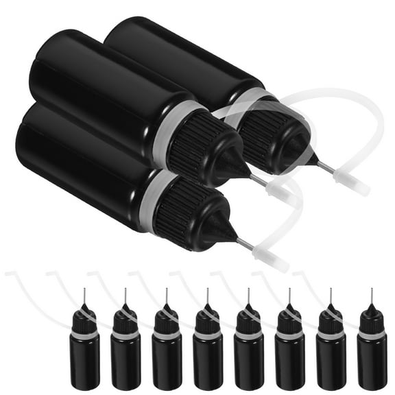 20pcs Glue Applicator Bottles Precision Tip Bottles Glue Application Bottles Needle Gluing Bottles(10ml)