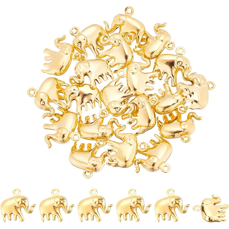 Stainless Steel Elephant Animal Charms Gold, Silver Elephant Pendant Bead  Jewelry Accessories – the best products in the Joom Geek online store