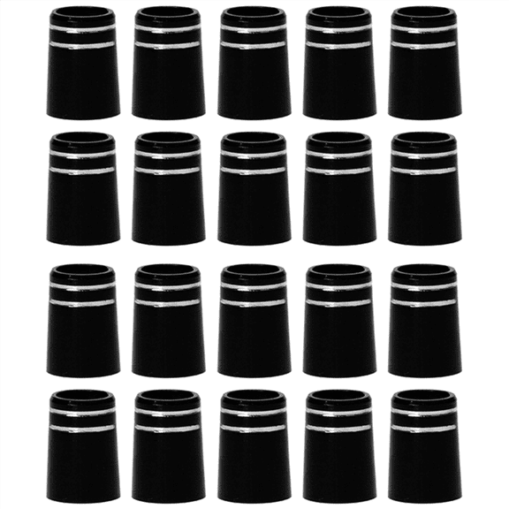 20pcs Golf Ferrule with Double Chrome Ring for Driver & Fairway Wood & Iron Golf Accessories Type 5: 8.9x16x13.4mm,20 x Golf Ferrules,Black