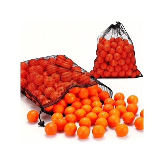 20pcs Golf Practice Balls Long Distance Drive Durable Impact Training Balls With Carrying Bag Bright Orange Red Yellow Golf Balls,Yellow