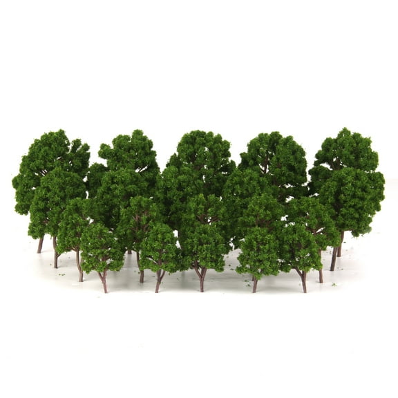20pcs Green Trees Model Train Railway Diorama Park Scenery N /75