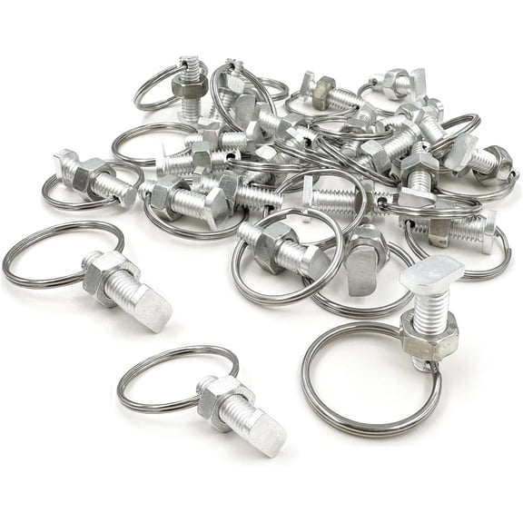 20pcs Greenhouse Bolts and Rings, Creates Hanging Anchor Points in Glazing Bar Channels to Plant Clips for Climbing Plants Building Greenhouse