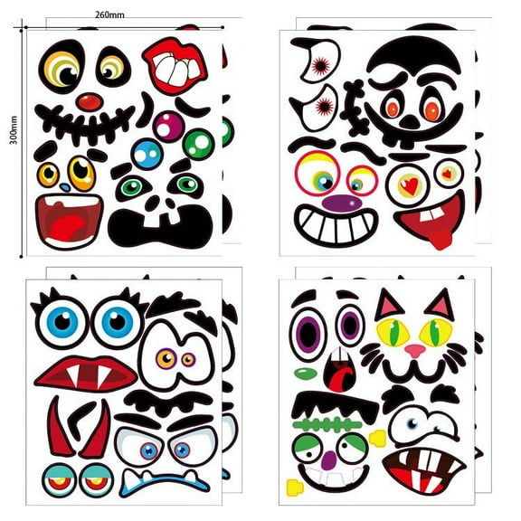 20pcs Halloween Pumpkin Stickers Pumpkin Emoji Stickers Pumpkin Ghost Face Stickers Trick or Treat Party Decoration