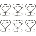 thumbnail image 1 of 20pcs Heart Shape Place Memo Holder Lovely Wire Table Number Holders for Restaurant Wedding Banquet (Silver), 1 of 5