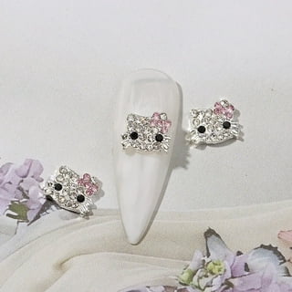 Anime Sanrio Hello Kitty Nail Charms Kawaii Cartoon Kuromi Nail Jewelry  Rhinestone Gems for Manicure Decration Accessories Gift
