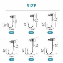 20pcs High Carbon Steel Fishhooks with Ned Rig Style Jig Heads and Mushroom Hooks for for Bass and Crappie Fishing