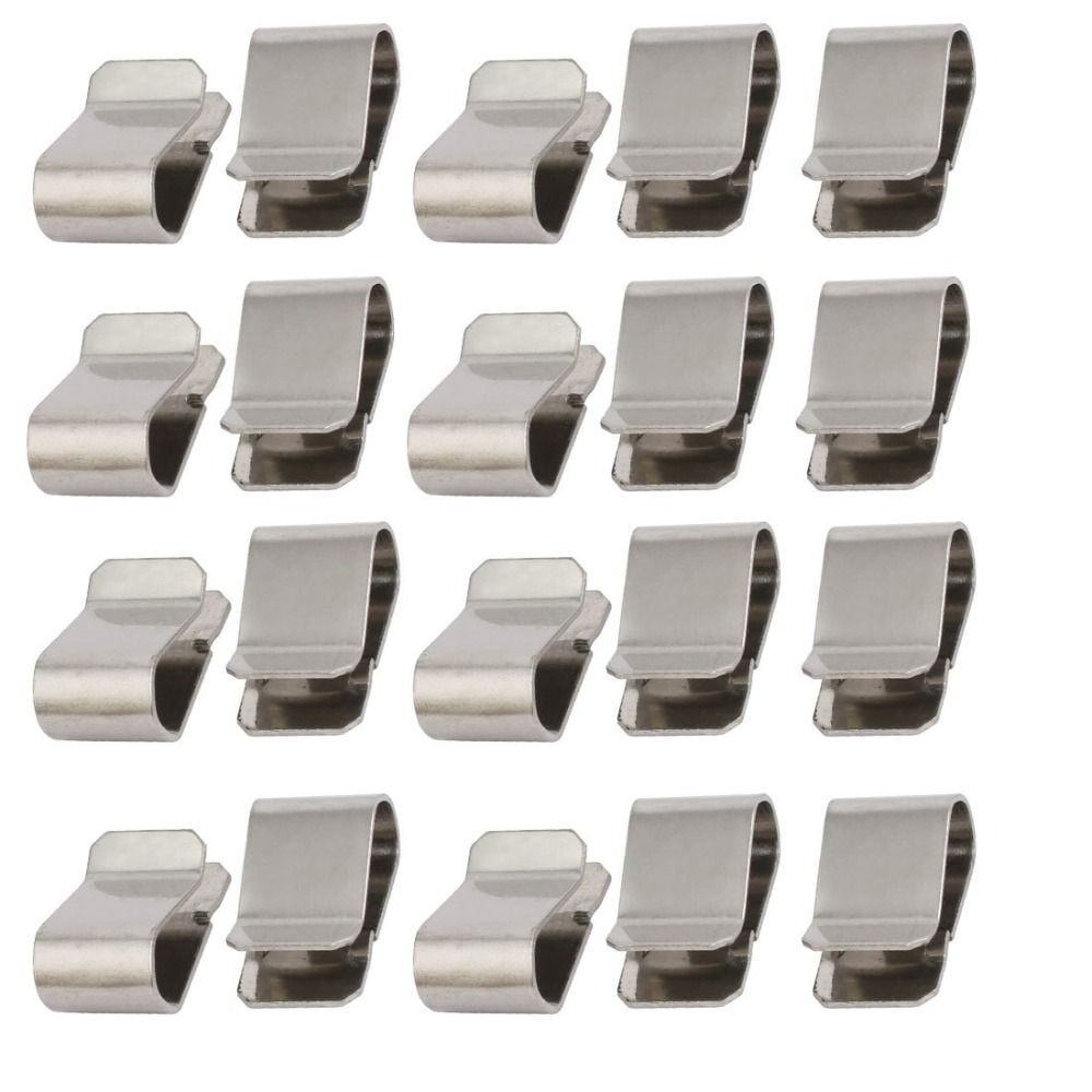 20pcs High Quality Industrial Equipment Fastening Stamped Parts 21.4mm x 12mm Silver U Clip 304 Stainless Steel U-Type Clip U-shaped Clip
