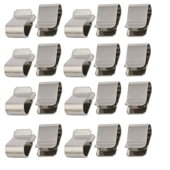 20pcs High Quality Industrial Equipment Fastening Stamped Parts 21.4mm x 12mm Silver U Clip 304 Stainless Steel U-Type Clip U-shaped Clip