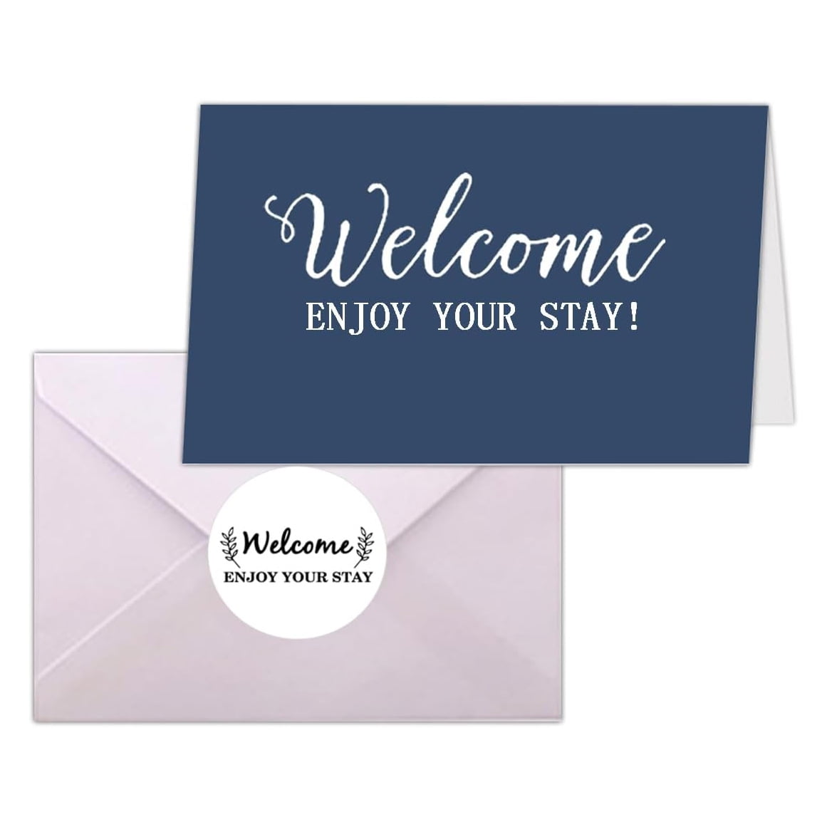 20pcs Hotel & Motel Greeting Cards,4x6 inch Welcome Enjoy Your Stay Welcome Guests Card with Envelope and sticker