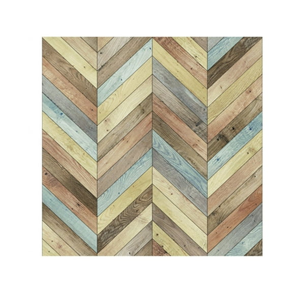 20pcs Imitation Wood Grain Tile Stickers Retro Brick Pattern Peel and Stick Floor Stickers for Home Decoration and DIY Wall Stickers for DIY Projects,Multicolor