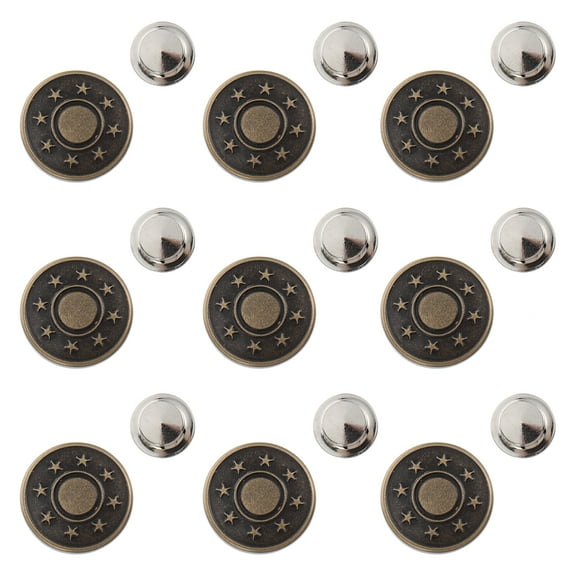 20pcs Instant Buttons Sew Metal Button Detachable Pants Button Metal Button for Blazer Suits Coat Uniform Jeans Pants Tightness Adjustment