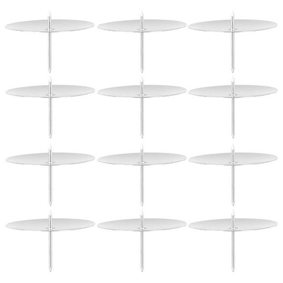 OUNONA Set of 20 Silver Iron Votive Candle Holders Tealight Fixing Stands for Home Decoration