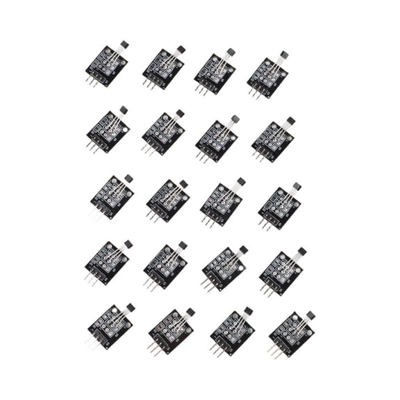 20pcs KY-003 Hall Effect Magnetic Sensor Module, High Sensitivity Unipolar Design with Fast for RESPONSE and Temperature Compensation for Arduino