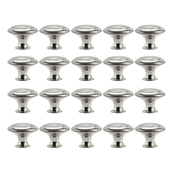 20pcs Kitchen Cabinet Knobs Pulls,Brushed Nickel Cabinet Knobs,Drawer Dresser Handles Cupboard Door Heavy Knobs,Kitchen Cabinet Hardware with Screws for Bathroom Drawer,Silver