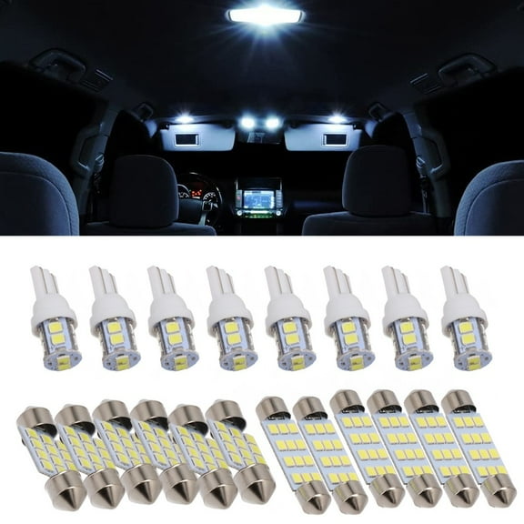 20pcs LED Interior Lights Kit for Car Trunk Dome License Plate Lamps 6500K