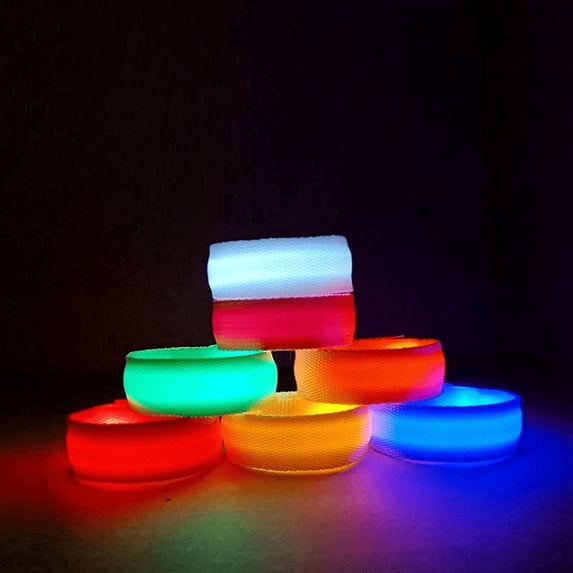 20pcs LED Light Bracelet Neon Bracelet Light Up Bracelet Wristband Luminous Flashing Sports Wristband Glow in The Dark Party