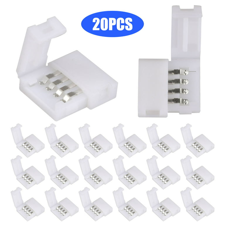 20pcs LED Strip Light Connectors, TSV 4 Pins Light Strips
