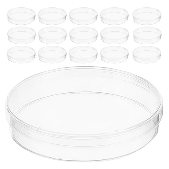 20pcs Clear Plastic Petri Dishes with Lids Laboratory Culture Plates for Cell Cultures Science Experiments Tissue Engineering