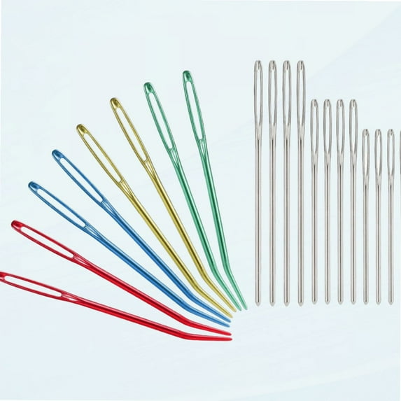 20pcs Large Eye Needles, Multicolored Big Eye Blunt Needle Stainless Steel Darning Needle Yarn Needle Wool Needle Sewing Knitting Needles for Crochet Projects