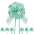 thumbnail image 1 of 20pcs Large Pull Bow 6 Inch Bows for Wedding Baskets Decorations, Light Blue, 1 of 7
