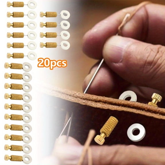 20pcs Leather Suture Positioning Needles,DIY Leathercraft Located Needles Leather Locking Pins, Leather Craft Stitching Fixed Suture Needles for Holding Seam Pinning up Leather Sewing