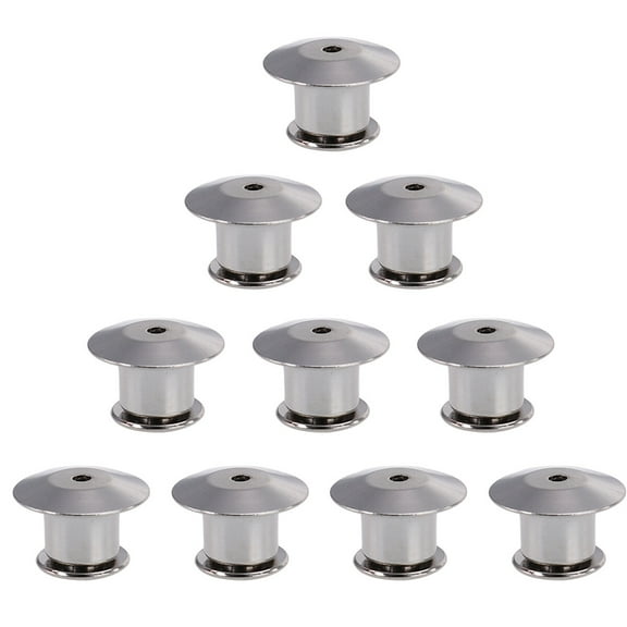 Silver Metal Locking Pin Backs 20pcs Sturdy Construction for Displaying Badge Books Hats Bags