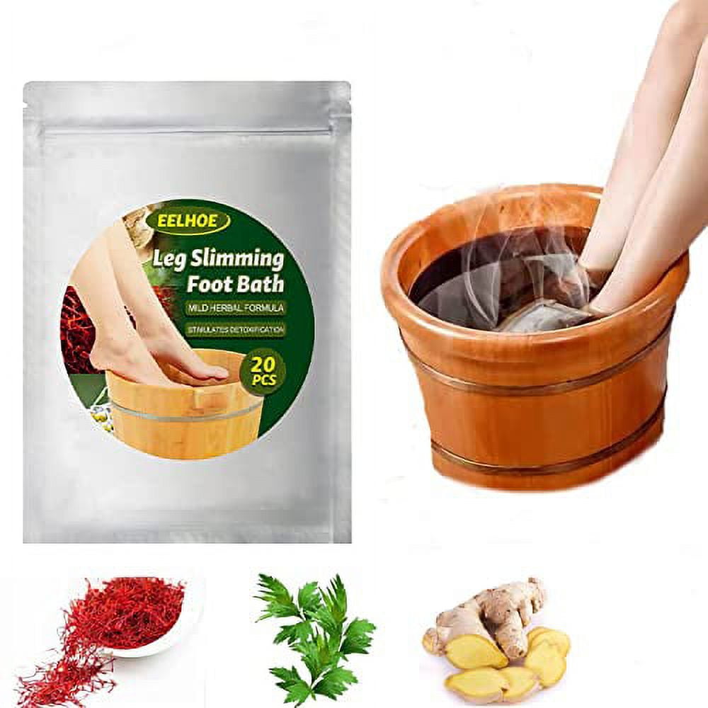 20pcs Lymphatic Drainage Ginger Foot Soak, Leg Slimming Foot Bath