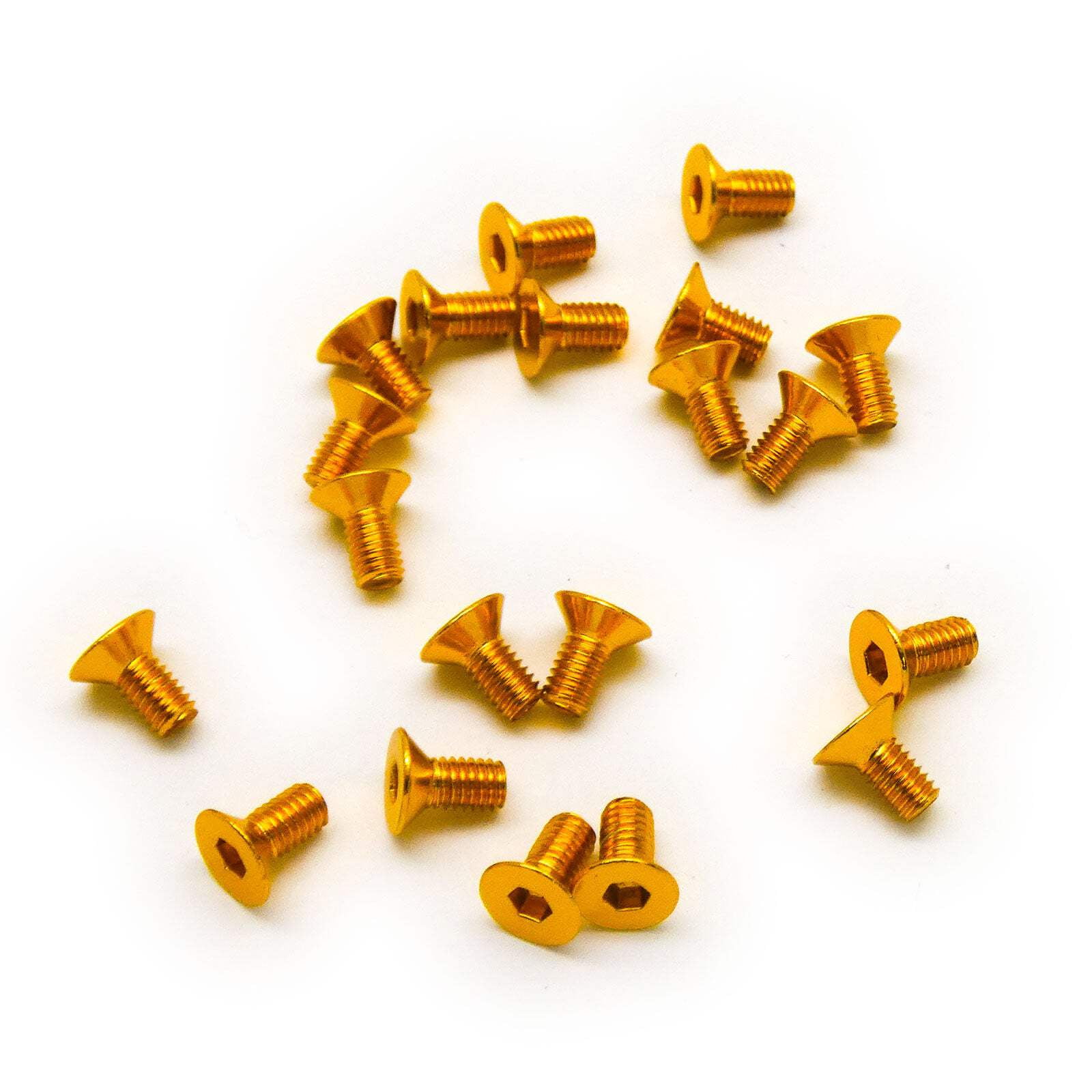 20pcs M3 Countersunk Screws Anodized 6063 Aluminum Hex (Option Length ...
