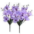 thumbnail image 1 of 20pcs Magnolia Silk Flower Bouquet - Artificial Decor for Wedding & Home (2 Bundles), 1 of 2