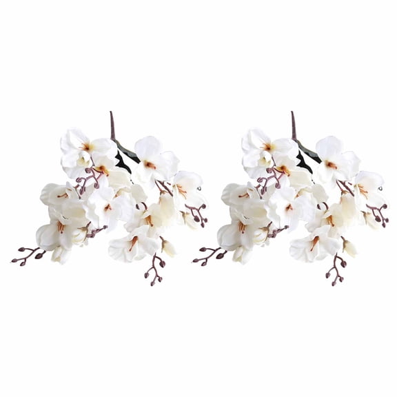 20pcs Magnolia Silk Flower Bouquet - Artificial Decor for Wedding & Home (2 Bundles)