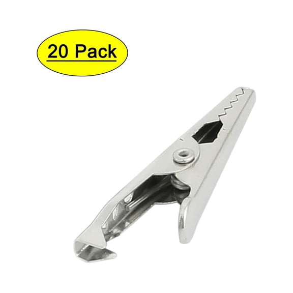 20pcs Metal Electrical Test Crocodile Alligator Cable Clip Clamp 44mm Long