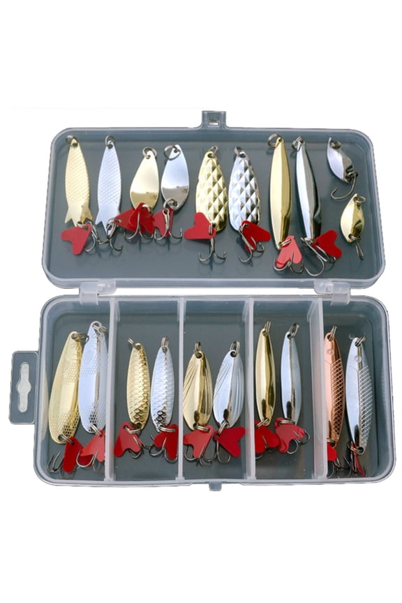 20pcs Metal Fishing Lures Spoon Crank Bait Saltwater Tackle Hooks Home Decor Of The Day