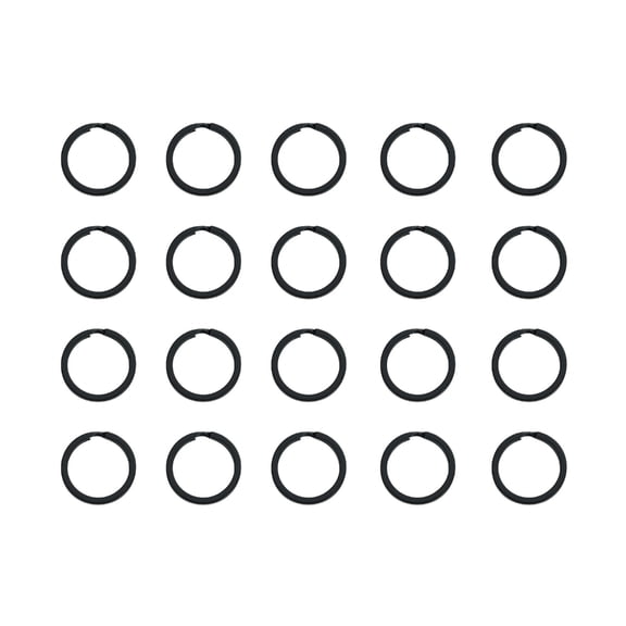 20pcs Metal Flat Keyring Key Chain Holder Round Split Keyrings Easy Open Keyring for Home Car Key Attachments Rings