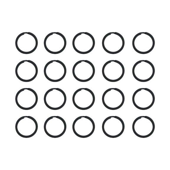 20pcs Metal Flat Keyring Round Split Rings Outdoor Portable Keyring Buckle for Keychains and Carabiners Enduring