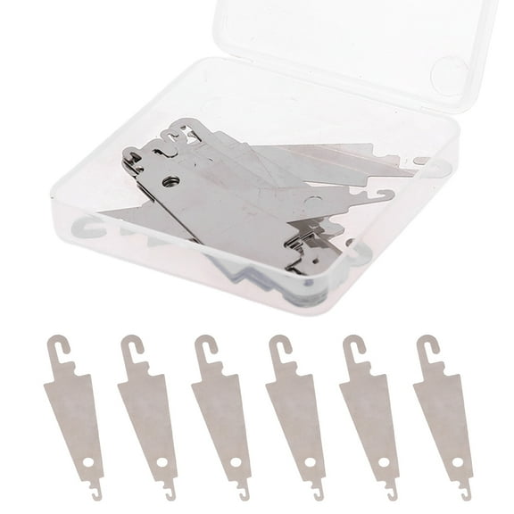 20pcs Metal Needle Threaders Embroidery Cross Stitch Threading Tools for Large Eye Needles Hand DIY Sewing with Clear Box