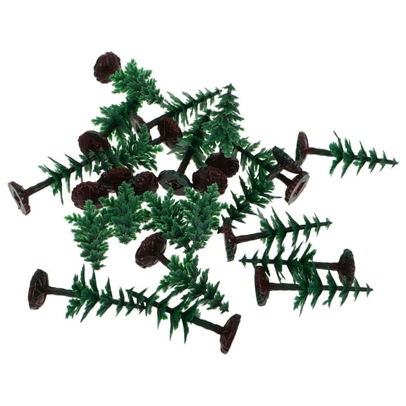 20pcs Mini Christmas Tree with Plastic Base Tiny Tabletop Christmas Tree Small Xmas Tree Craft Christmas Pine Trees for Desktop Christmas Craft Decorations