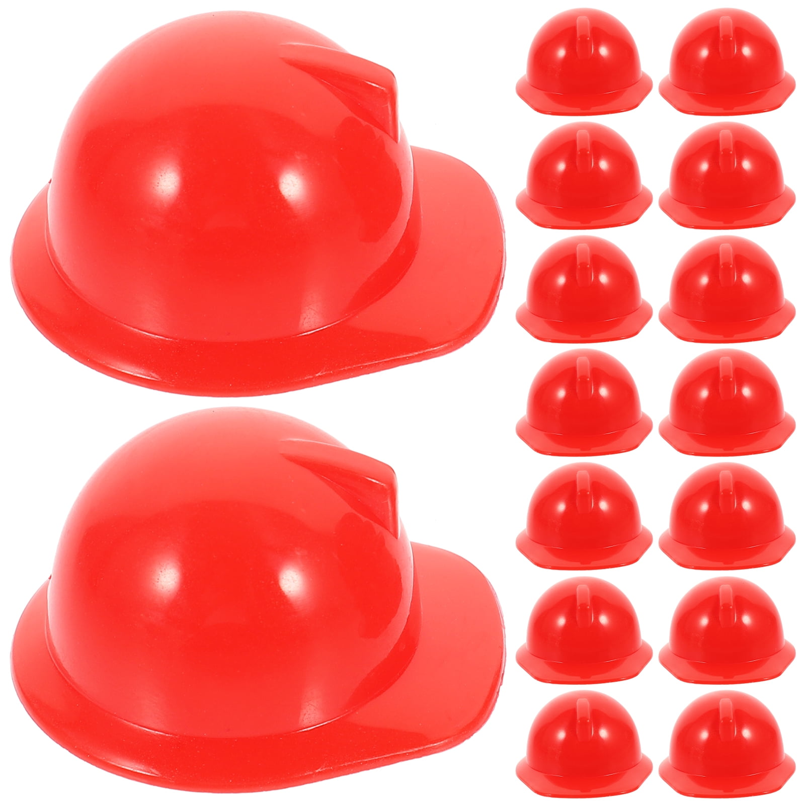 20pcs Mini Construction Helmet Realistic Small Helmet Model Doll Helmet