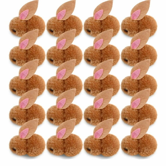 20pcs Mini Easter Bunny Doll Toy Set, Small Stuffed Rabbits for Party Favors, Carnival Prizes, Classroom Rewards, and Kids Gift