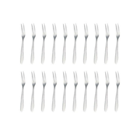 20pcs Mini Fruit Forks Stainless Steel Cocktail Forks Cake Dessert Forks Kitchen Gadget