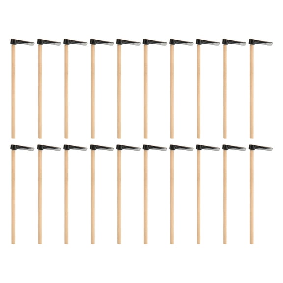 20pcs Mini Hoe Wooden Garden Tool Toy Mini Hoe Decoration for 1:12 1:6 Doll Accessories For Boys Girls 3-6 Year Old
