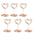 thumbnail image 1 of 20pcs Mini Place Card Holder, Table Number Holders, Table Card Holders, Table Number Stands, Wire Table Picture Photo Holder with Heart Shaped Menu Clips for Wedding Favors, 1 of 6