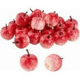 thumbnail image 1 of 20pcs Mini Red Apples 1.4x1.7 Inch Artificial Decorative Plastic Fruits Realistic Small Dector Faux Apples, 1 of 5