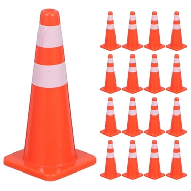 Toyvian 20pcs Miniature Traffic Cones Traffic Signs Playset Small